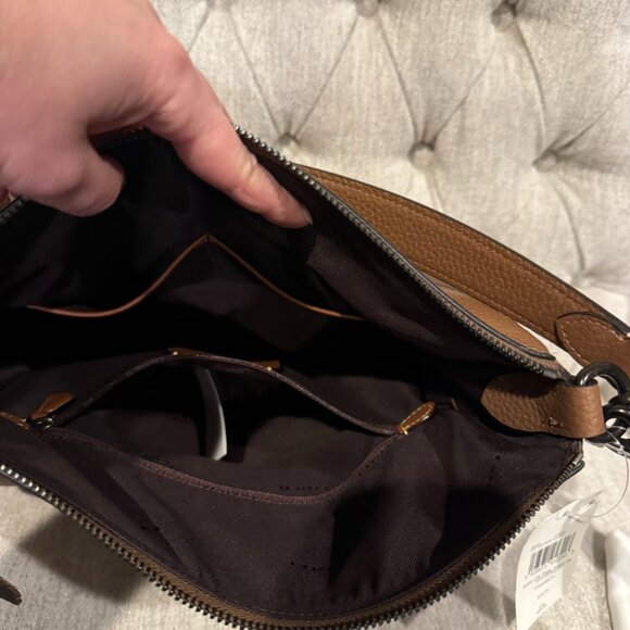 Coach Mixed Pebble Leather Shay Shoulder Bag | Vintage Khaki | NWT - Picture 11 of 12